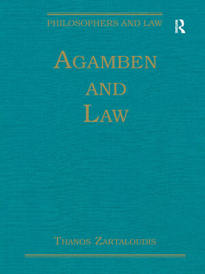 cover image of Agamben and Law